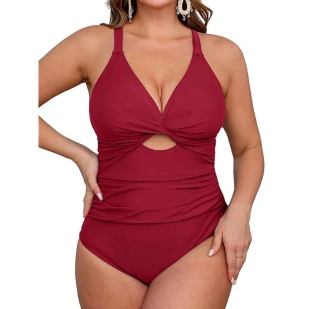 NWT red one-piece swimsuit size 20W